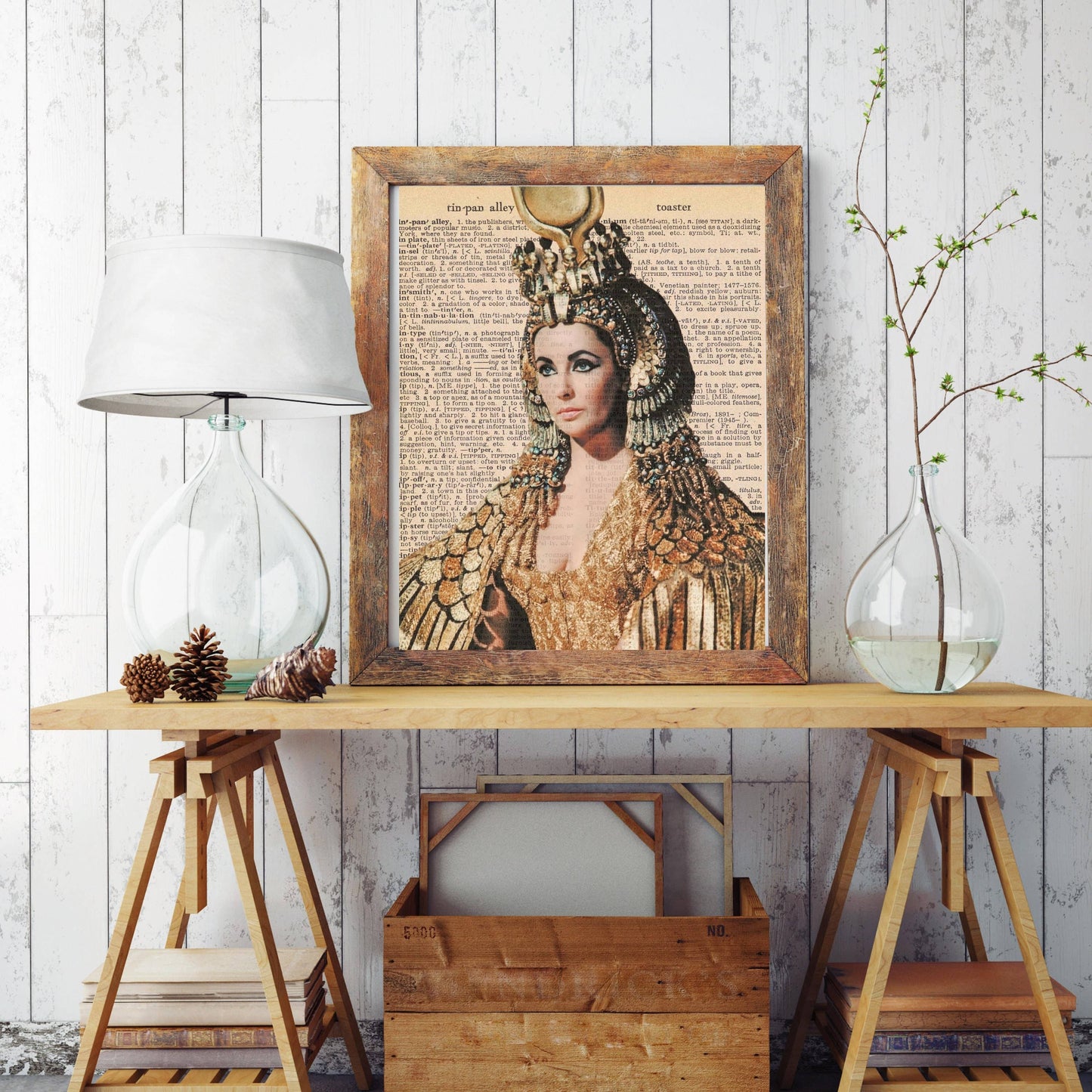 Dictionary Print, Elizabeth Taylor, Cleopatra, 1960S Art, Vi