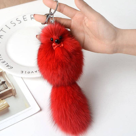 Adorable Plush Fox Keychain Car Key Bag Pendant