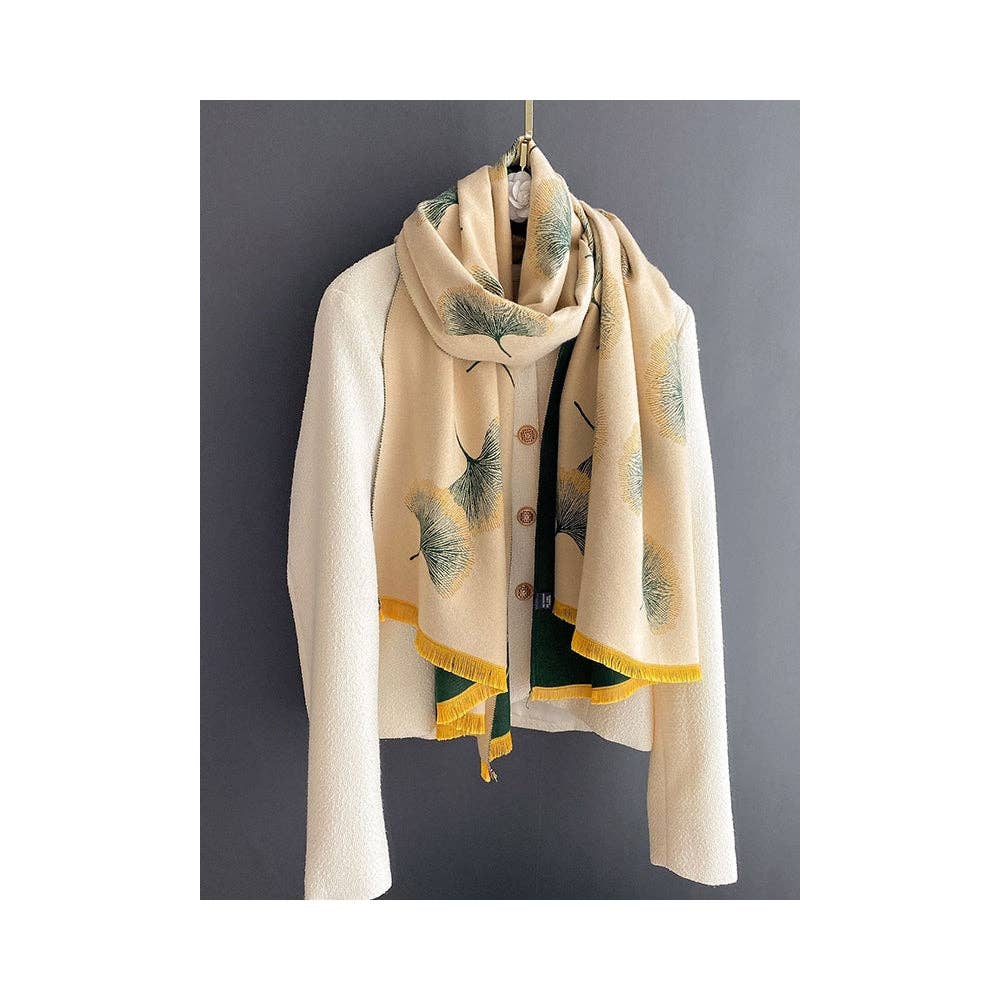 Cozy Tasseled Imitation Cashmere Shawl and Scarf