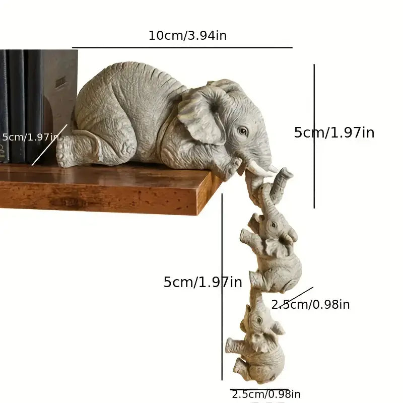 Elephants Statues Set - Mom and Two Babies (Check dimension)