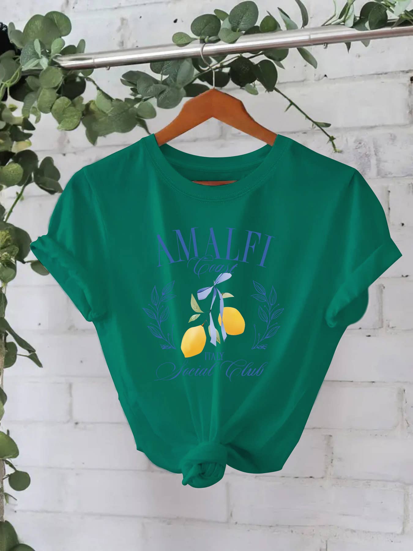 Stylish Lemon Graphic Print Crew Neck T-Shirt