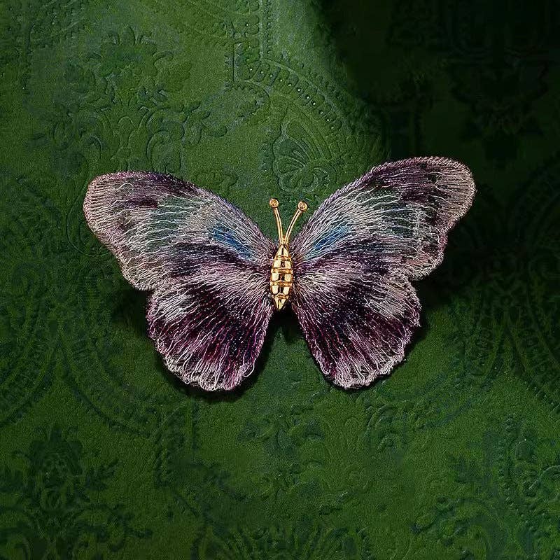 Elegant Butterfly Brooch Vintage Insect Pin for Women's Suit