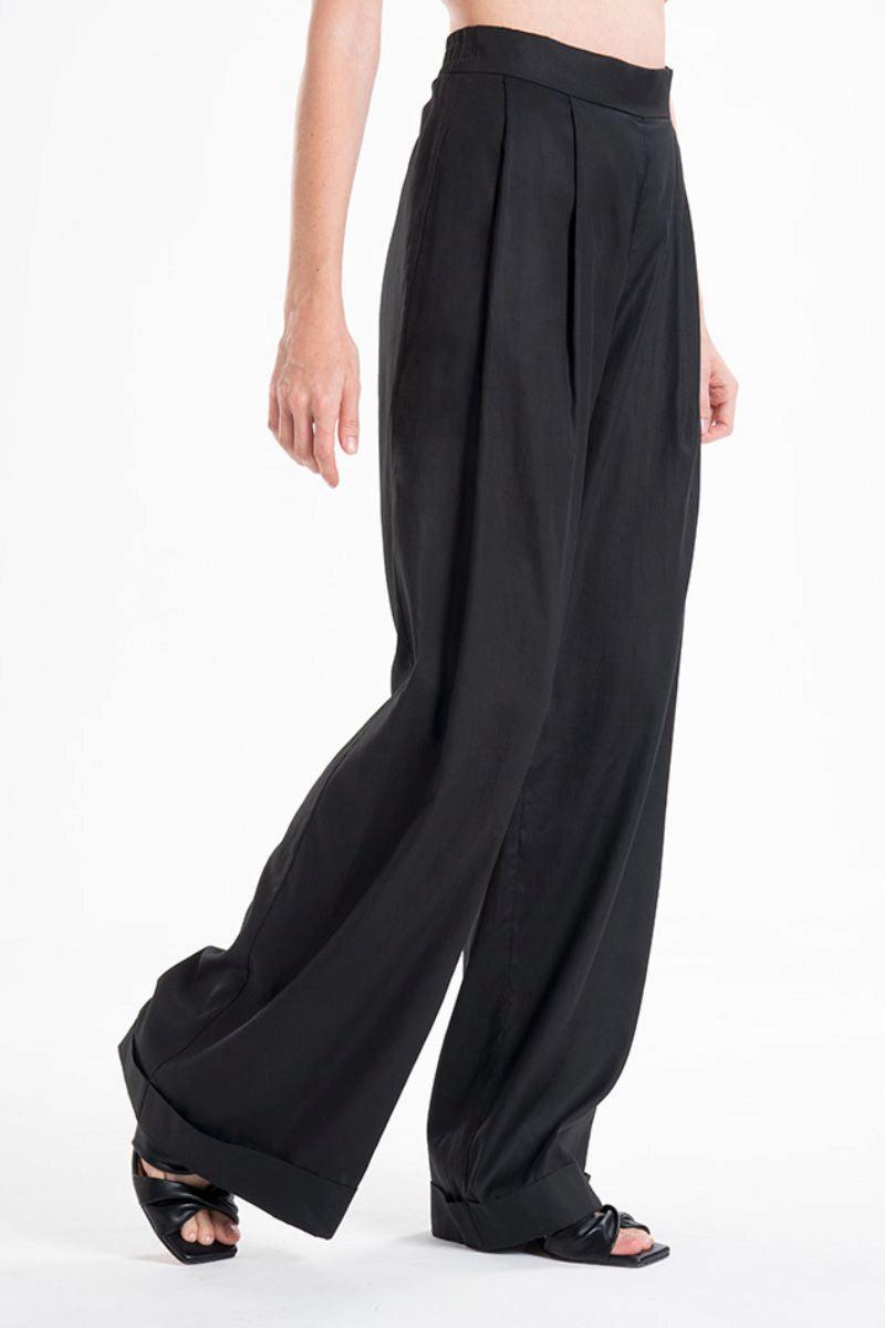 Aitna Black Palazzo Pants from Organic Finest Fabric