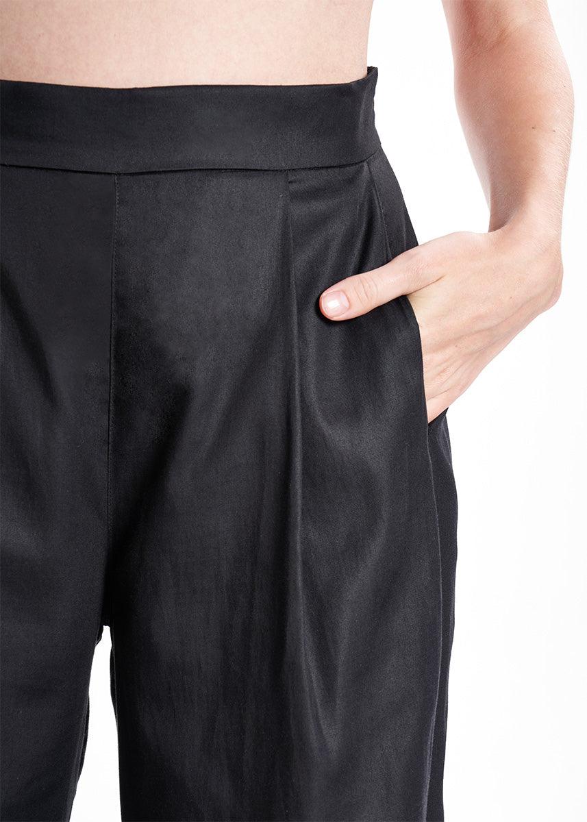 Aitna Black Palazzo Pants from Organic Finest Fabric