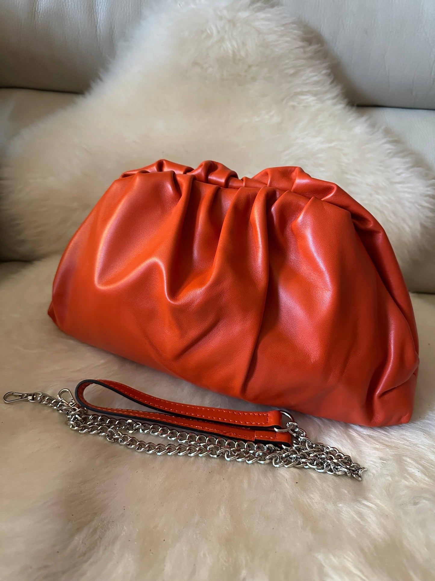 LARGE POUCH NAPPA - genuine leather