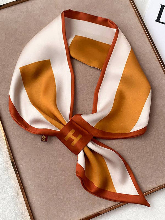 Urban Chic Silk Printed Letter Scarf