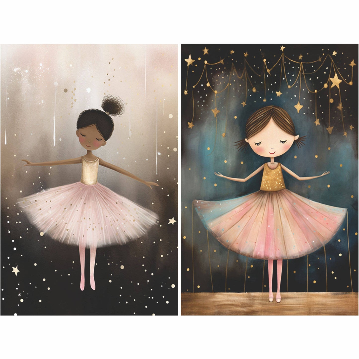 Ballerinas Decoupage Rice Paper - A4 - 6pc – Crafts