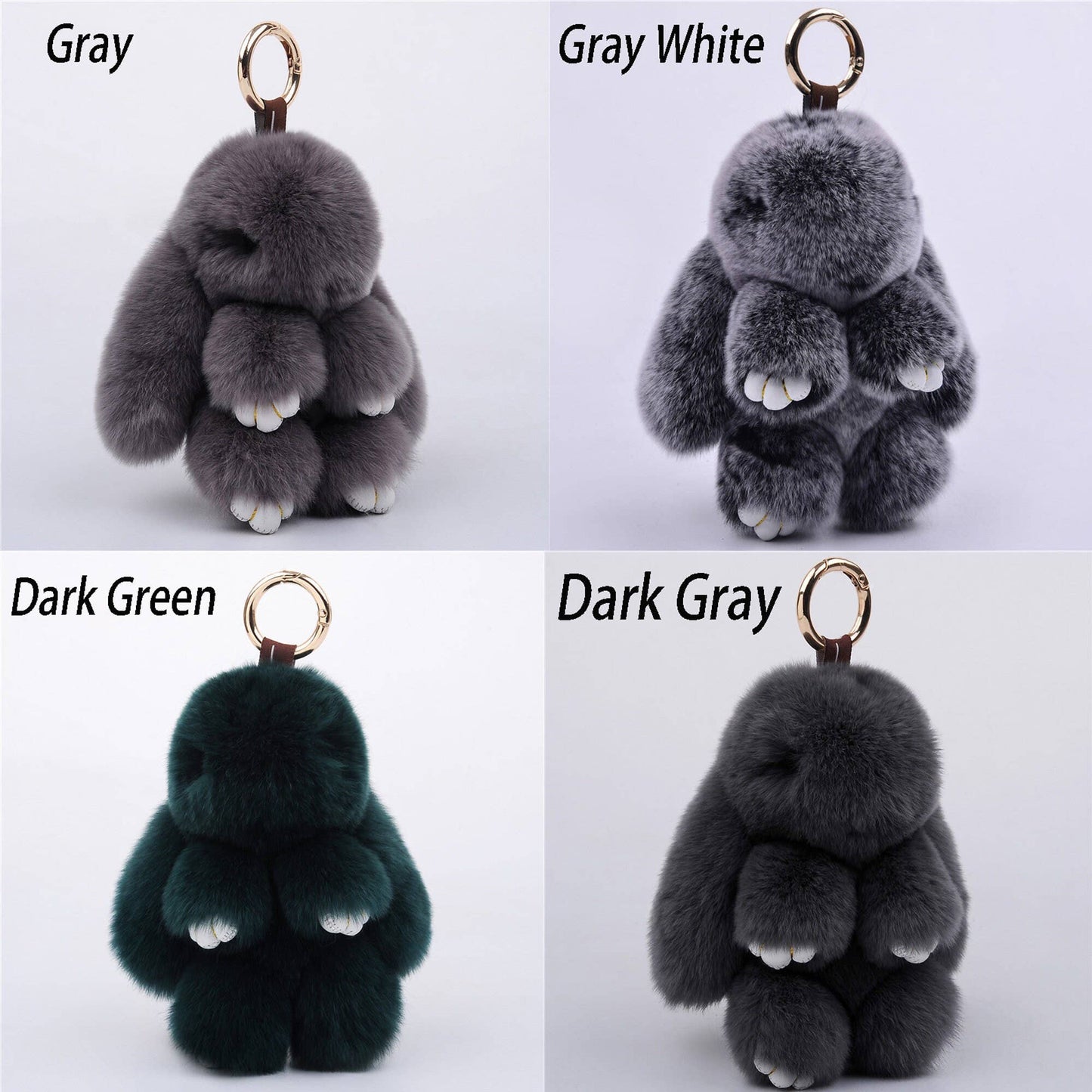 AVAILABLE IN STORE & ON LINE Fur Keychain Pom Bag Charm 14cm Real Rabbit Fur Furry