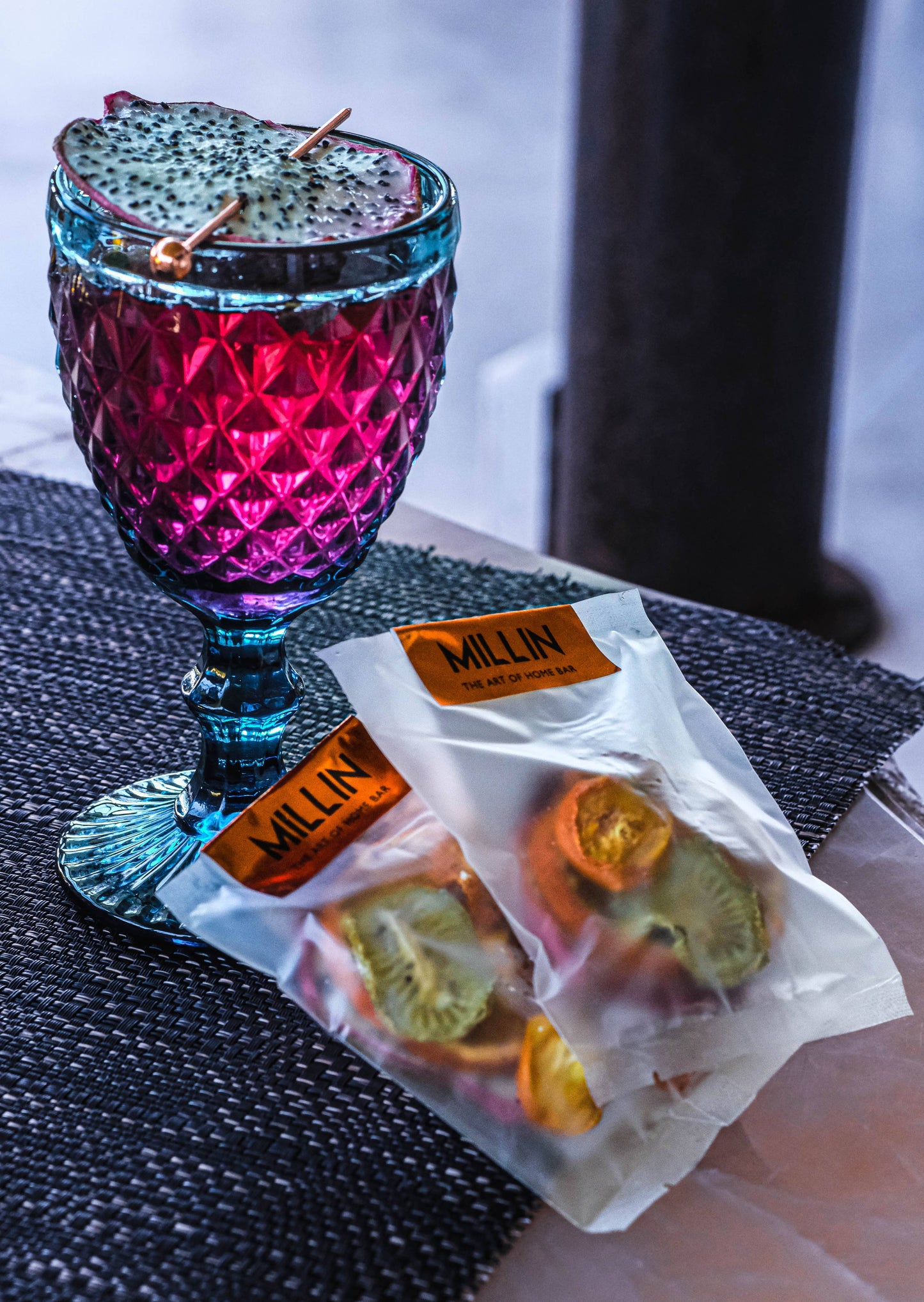 Gourmet Dry Fruit Cocktail Garnish Set with Copper Picks