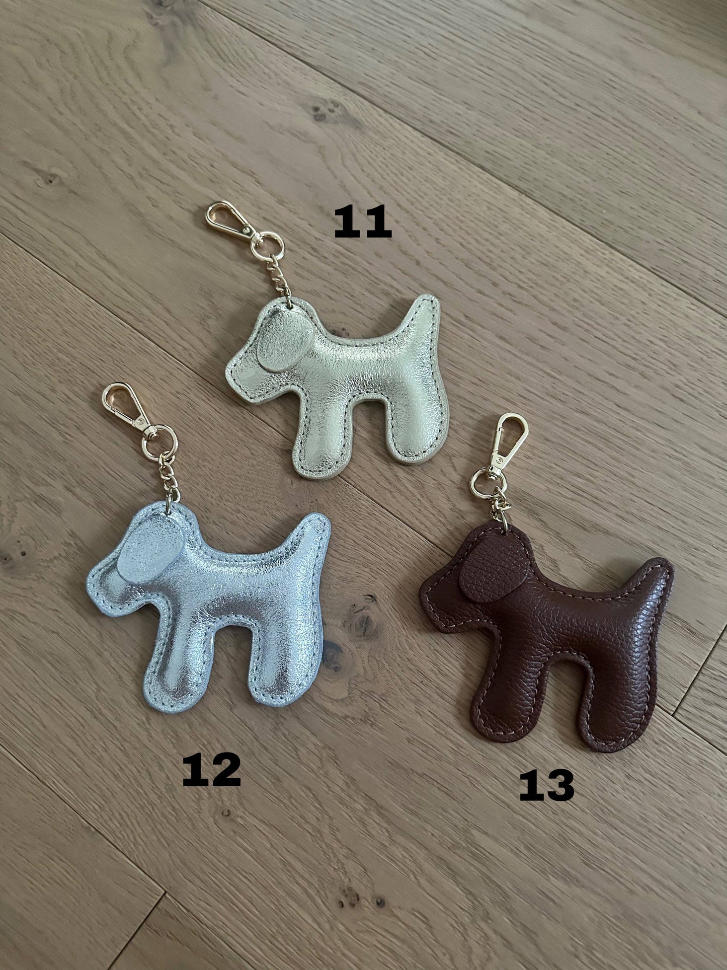 Dog keychain - genuine leather