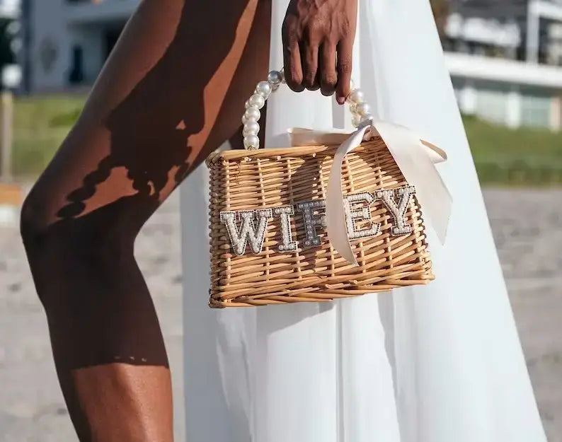 Bridal Straw Beach Bag