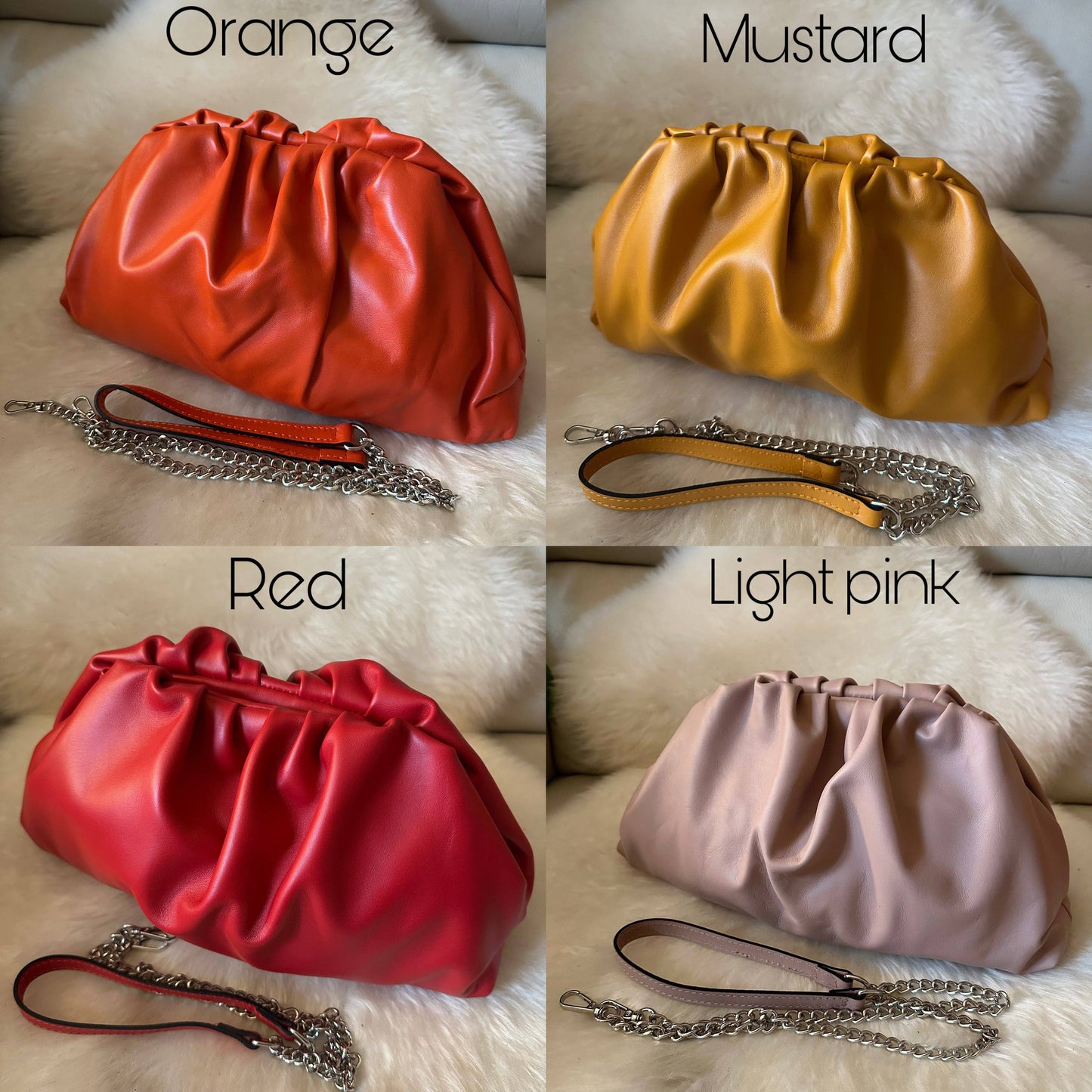 LARGE POUCH NAPPA - genuine leather