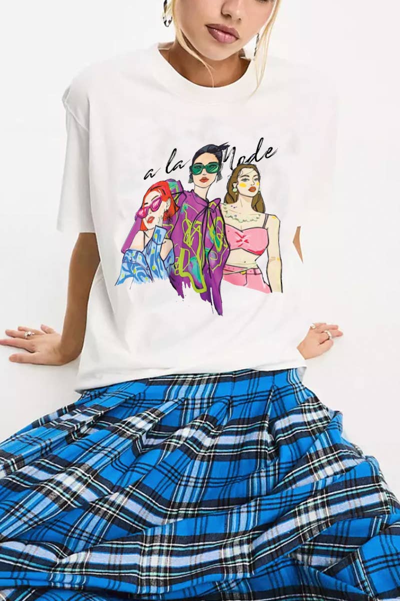 AVAILABLE IN STORE ONLY - FASHION WOMEN GRAPHIC TEE