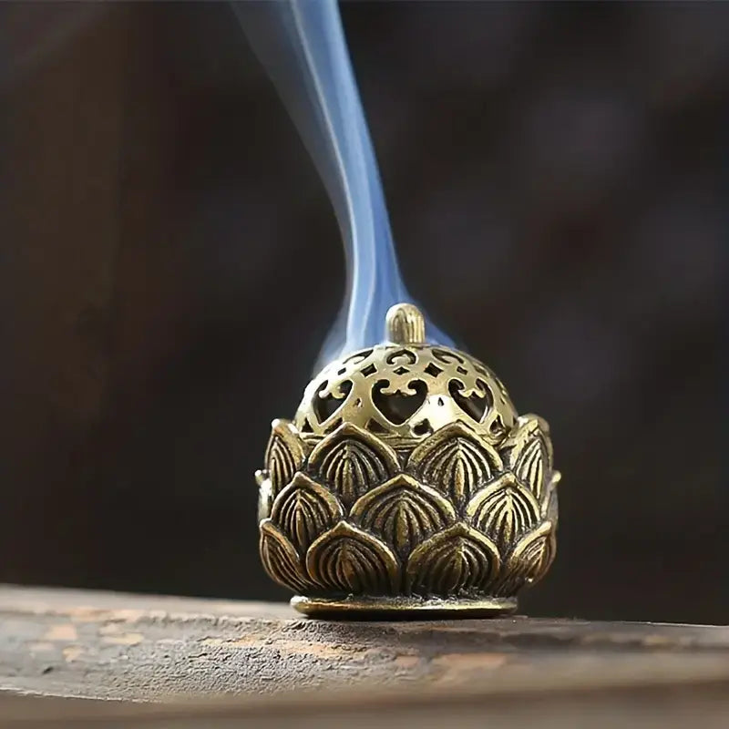 Hollow Lotus Shaped Incense Burner, Incense Holder, Decor