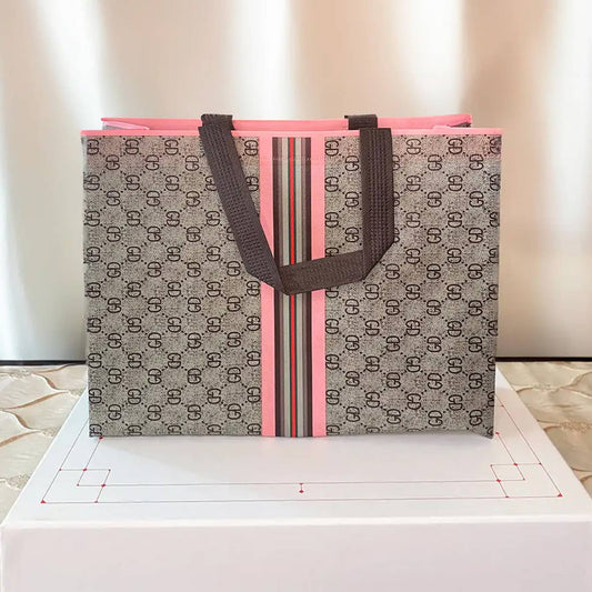 Pink Luxury Grid Gift Bag