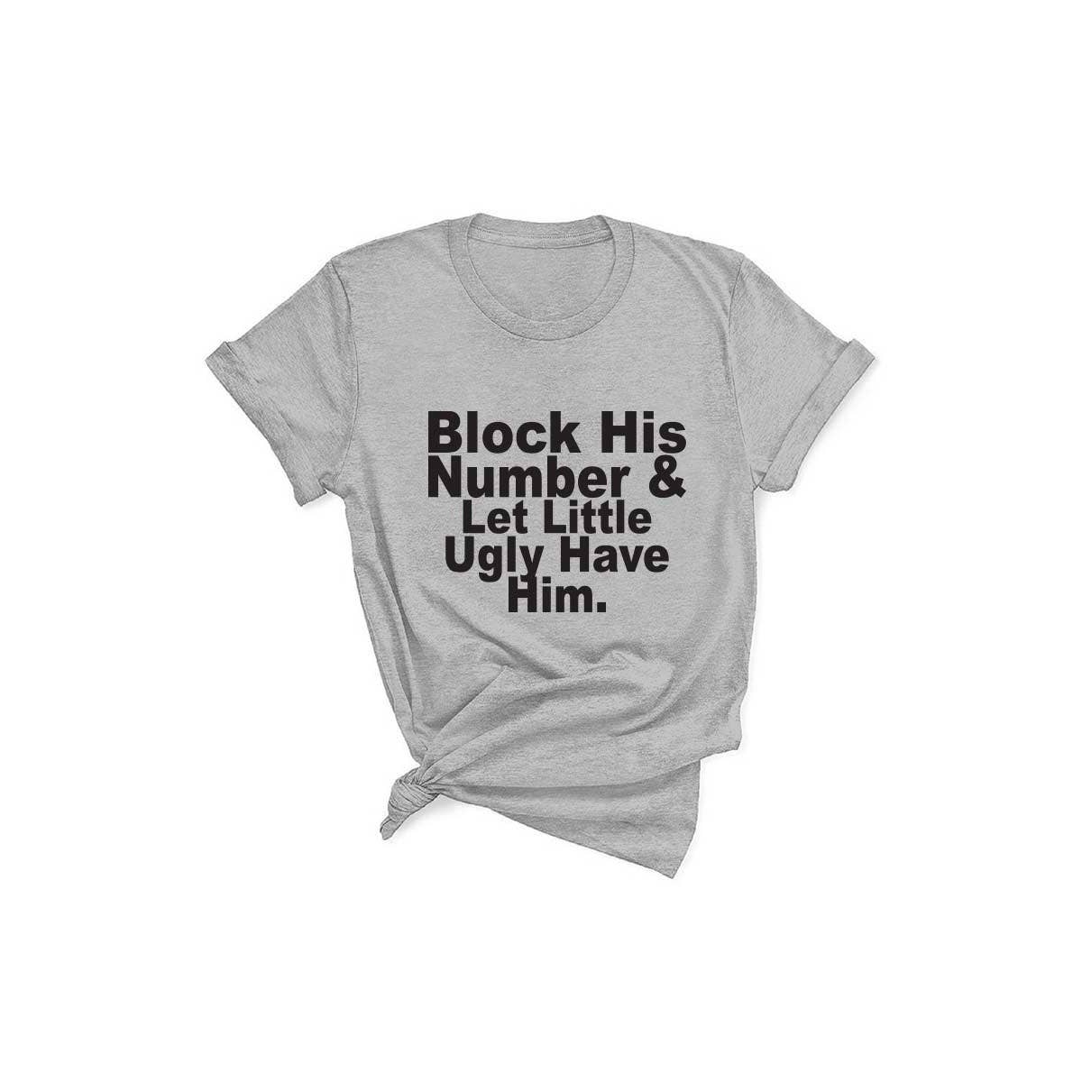 AVAILABLE IN STORE ONLY - BLOCK HIS NUMBER LETTER GRAPHIC WOMEN TEE - IN STORE ONLY