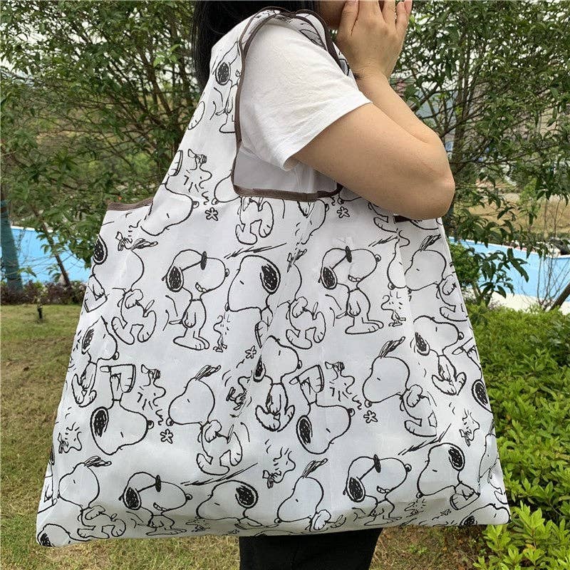 Large Capacity Single Shoulder Printed Foldable Cloth Bag