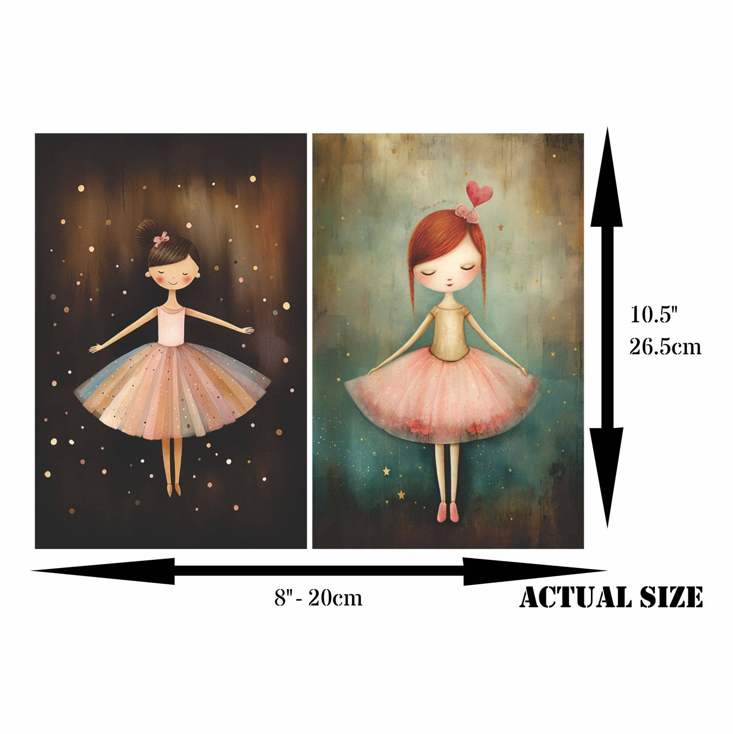 Ballerinas Decoupage Rice Paper - A4 - 6pc – Crafts
