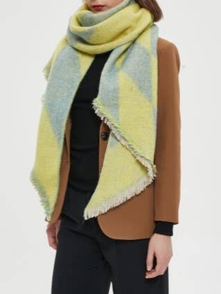 IN STORE ONLY - Multicoloured classy argyle scarf wrap