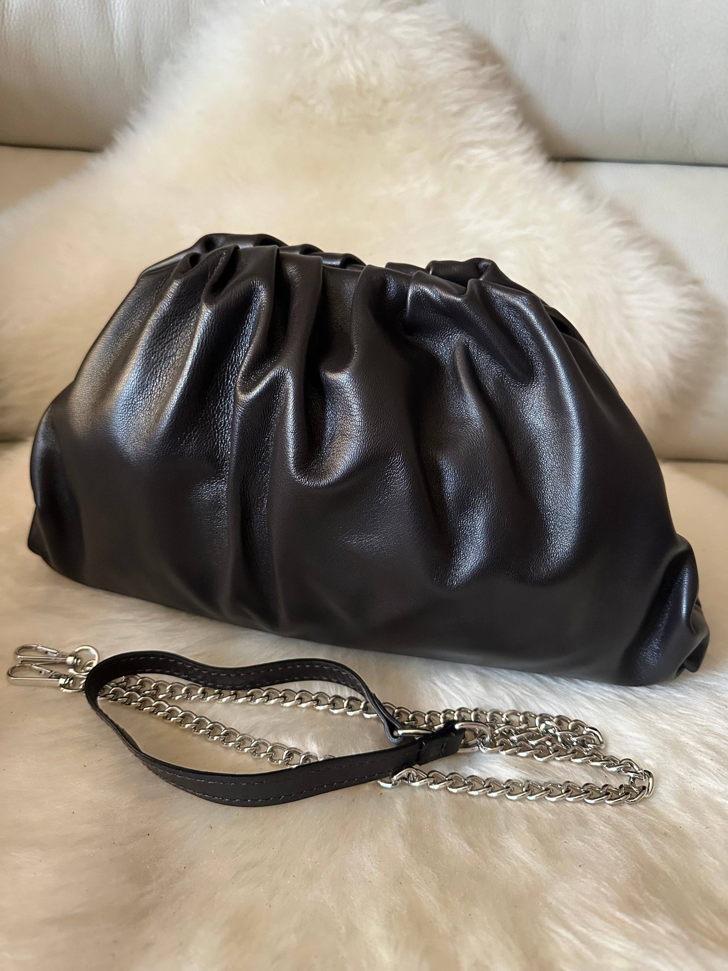 LARGE POUCH NAPPA - genuine leather