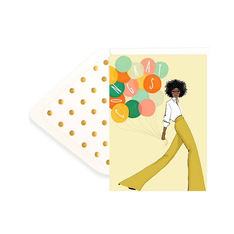 Congrats Balloons Greeting Card