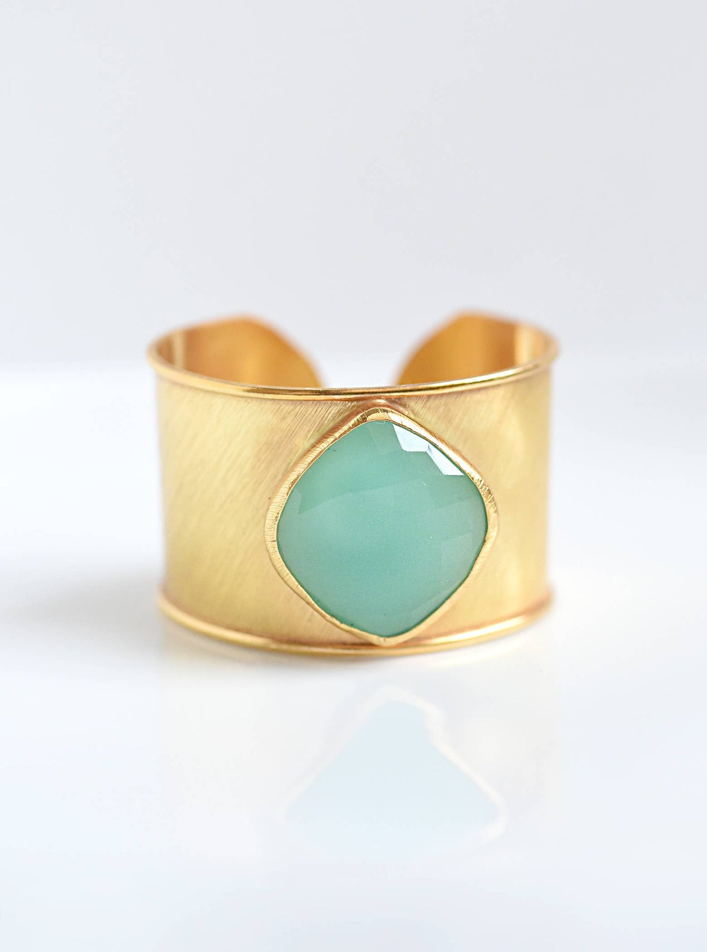 AVAILABLE IN STORE ONLY - Natural Gemstone Cuff Bangle