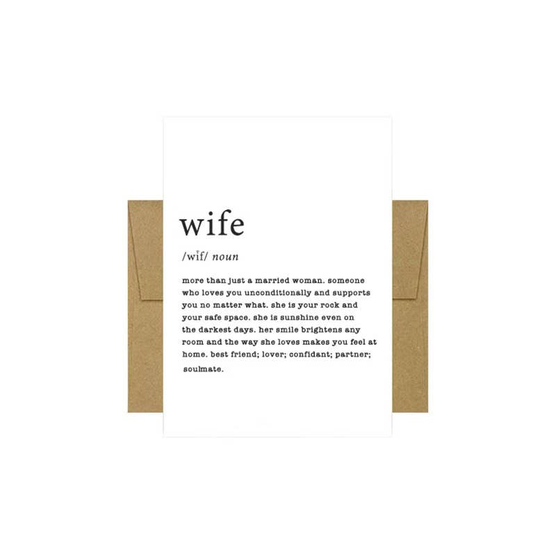 Wife Defined Greeting Card