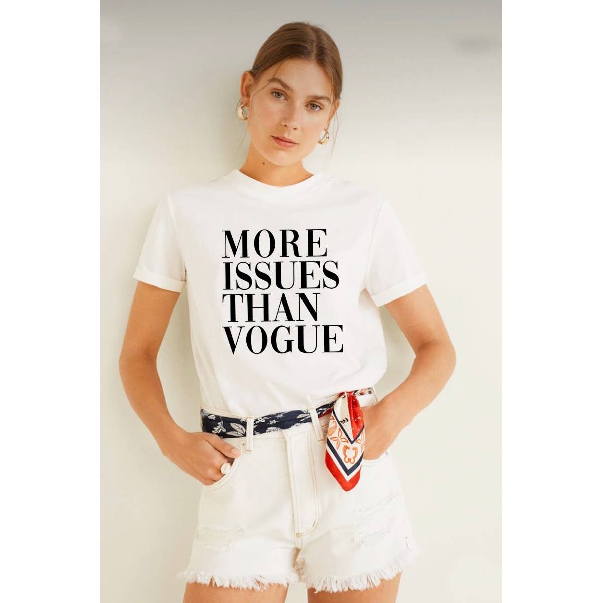 AVAILABLE IN STORE ONLY - MORE ISSUES THAN VOGUE GRAPHIC WOMEN TEE