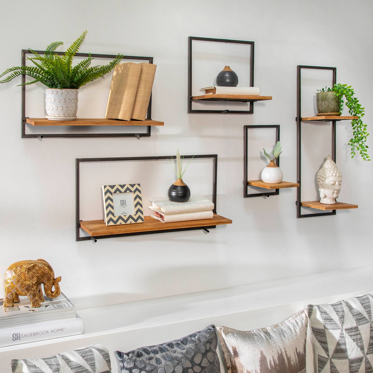 Ceramic Small Matte Bud Vases Set of 3 - White, 4 in.