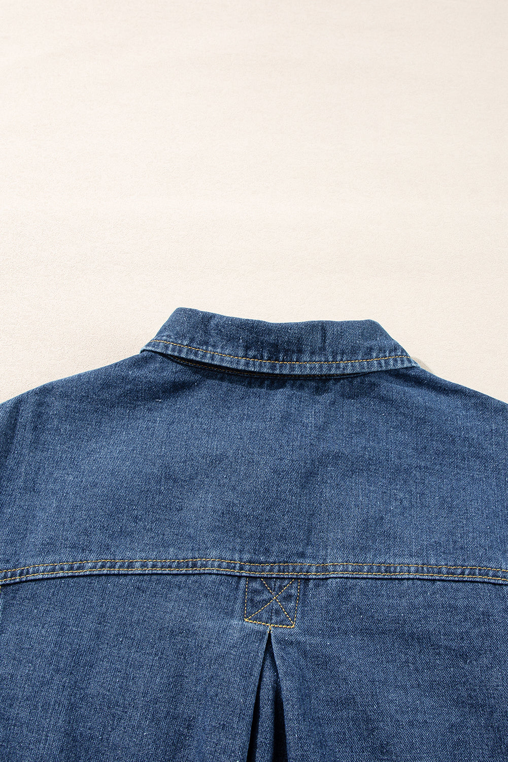 AVAILABLE ONLINE ONLY Dark Blue Washed Oversize Pocketed Denim Jacket