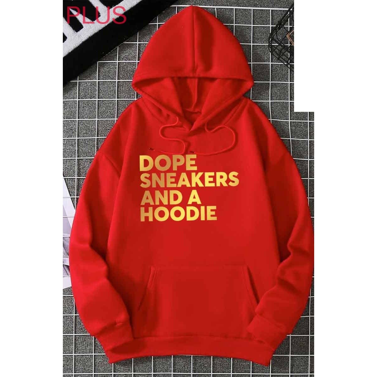 AVAILABLE IN STORE ONLY - DOPE SNEAKERS AND A HOODIE FOIL GRAPHIC WOMEN PLUS HOODIE