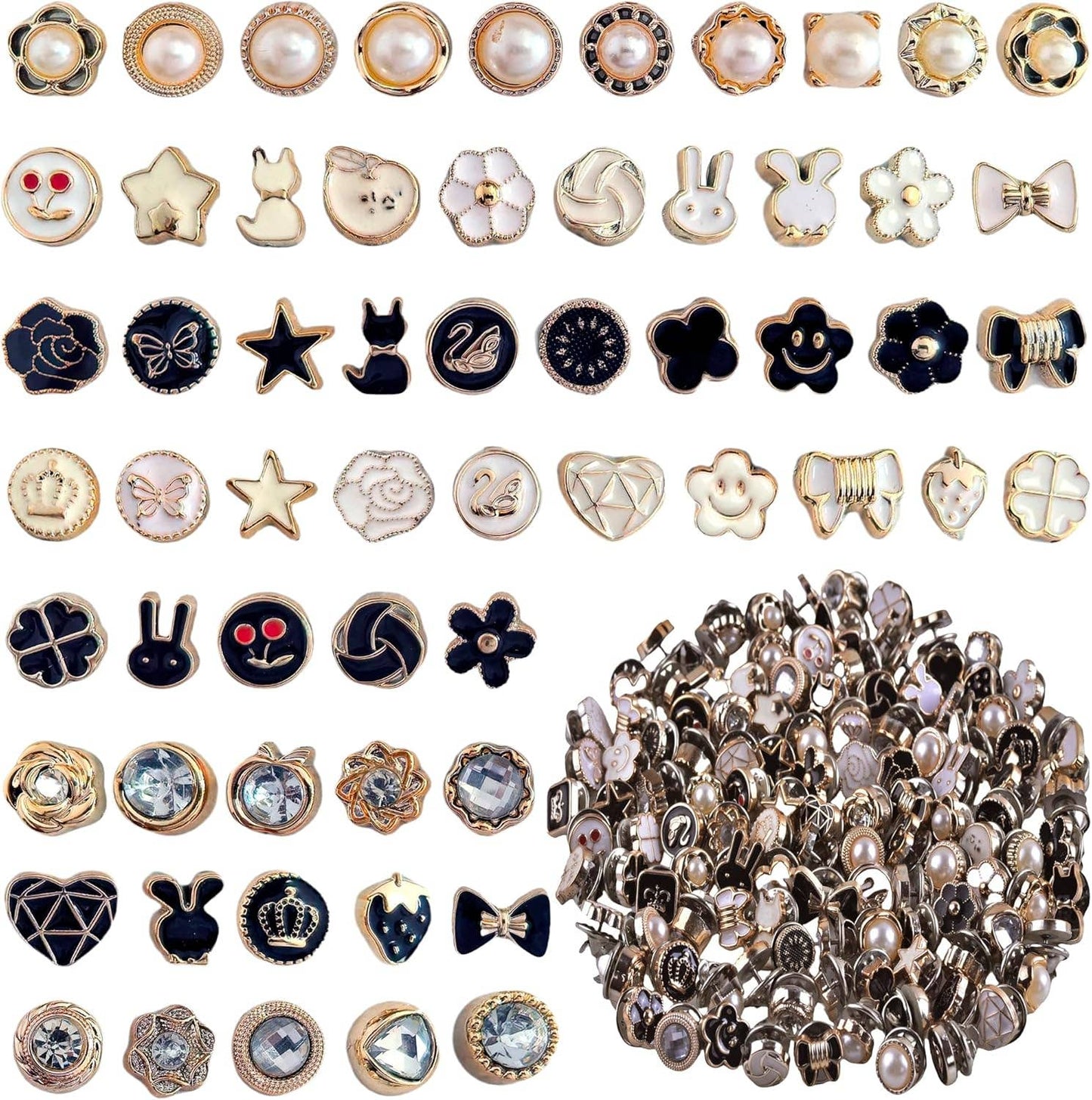 Faux Pearl Brooch Pins – Random Mix for Personalization