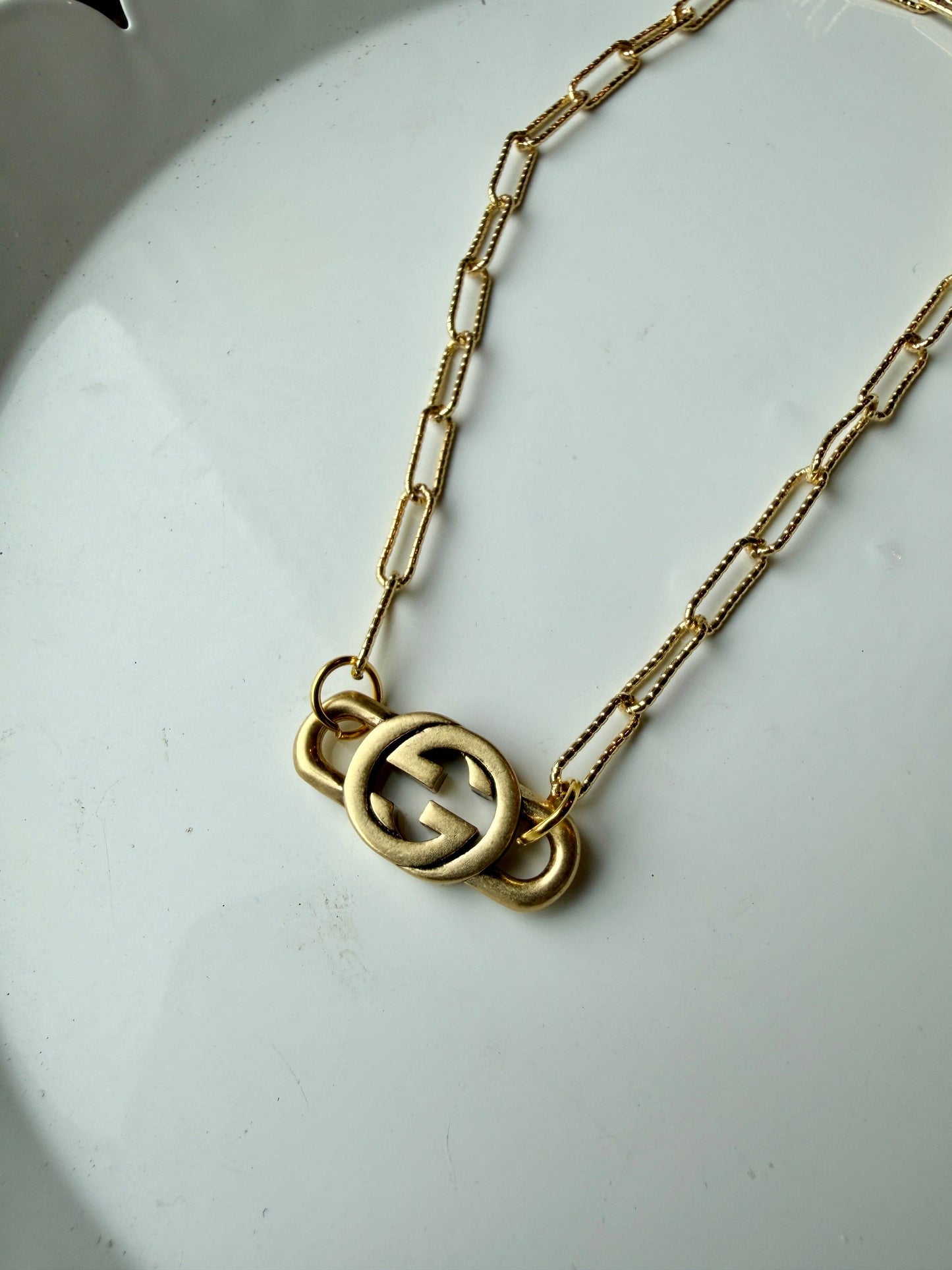 Upcycled Designer Pendant Necklace #129